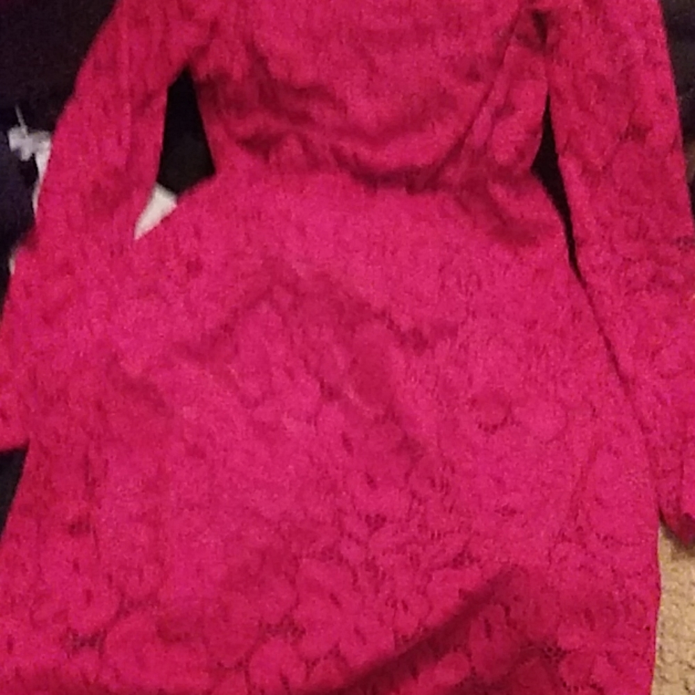 It is actually a dark red dress